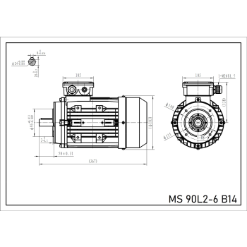 Silnik elektryczny 1,5kW 900 obr/min. 90 B14